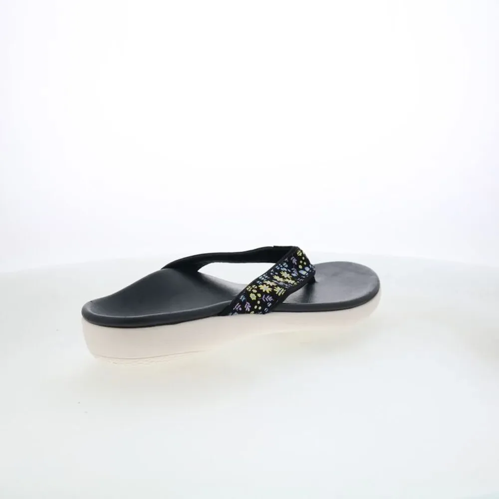 Spenco Womens Yumi Dainty Floral Black Shoes (NWT) - Picture 7 of 7
